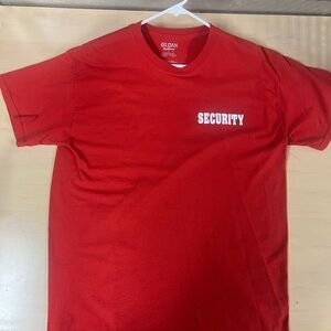 2) Gildan Men's Red Security Tee